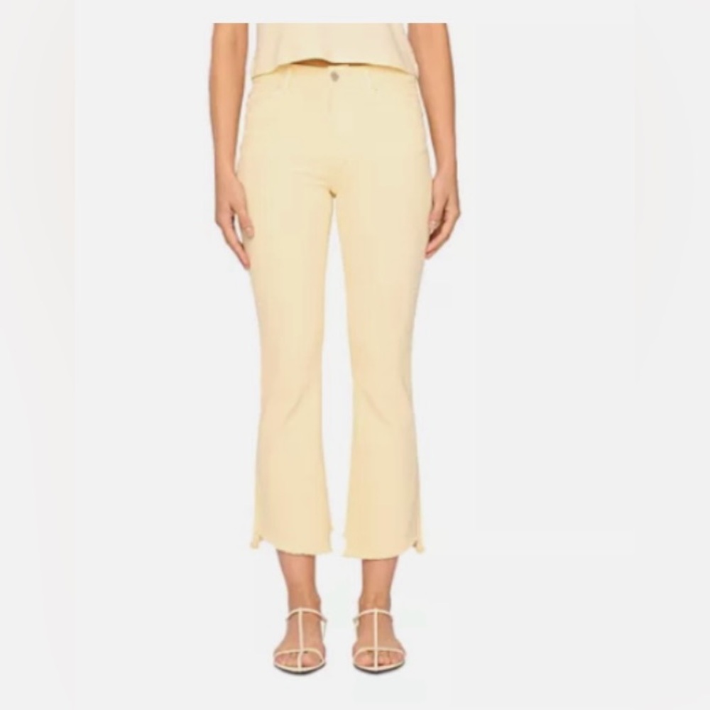 DL1961 Bridget crop bootcut lemon yellow jeans size 23